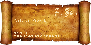 Palcsi Zsolt névjegykártya
